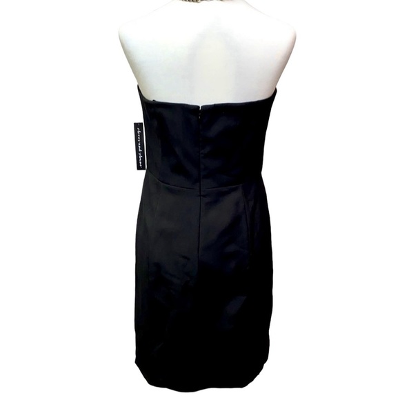 Clover & Sloane Box Pleated Neckline Black Dress - Picture 5 of 7